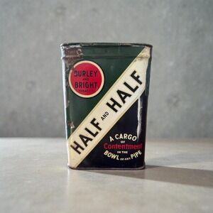 Vintage Burley & Bright Half and Half EMPTY tobacco tin